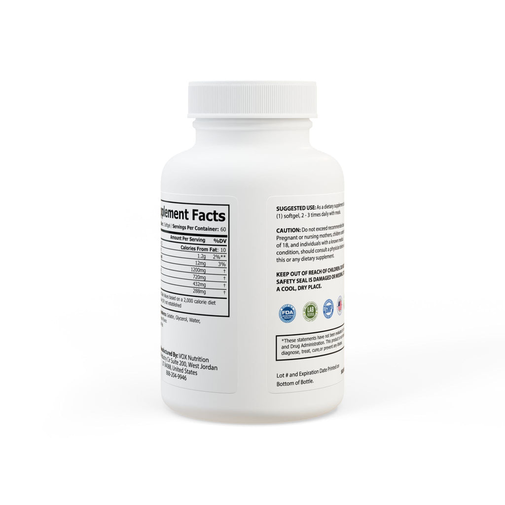 Omega 3 Fish Oil Supplement (60 Softgels) by Solana Deads