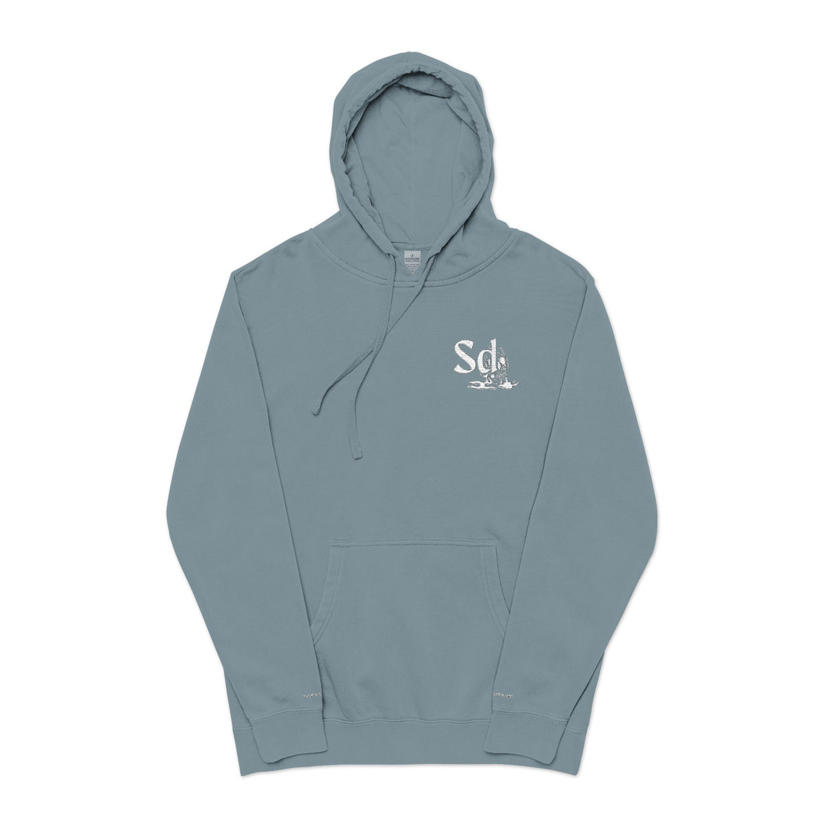 Pigment-Dyed Hoodie - Solana Deads Embroidered Cozy Sweatshirt