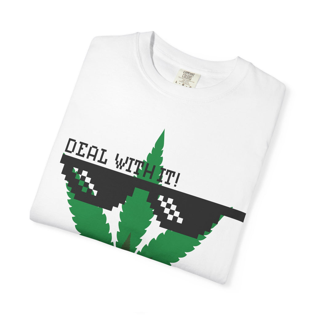Organic Leaf T-Shirt — "Deal With It! It's Organic" Cannabis Graphic Tee