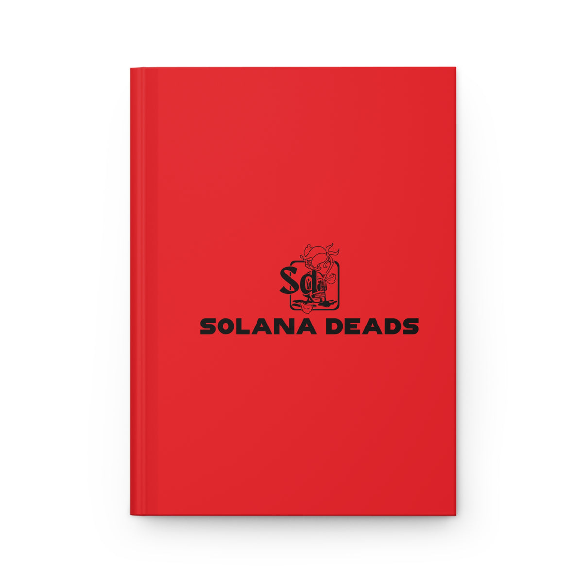Hardcover Journal — 'Solana Deads' Skull Logo Red Notebook