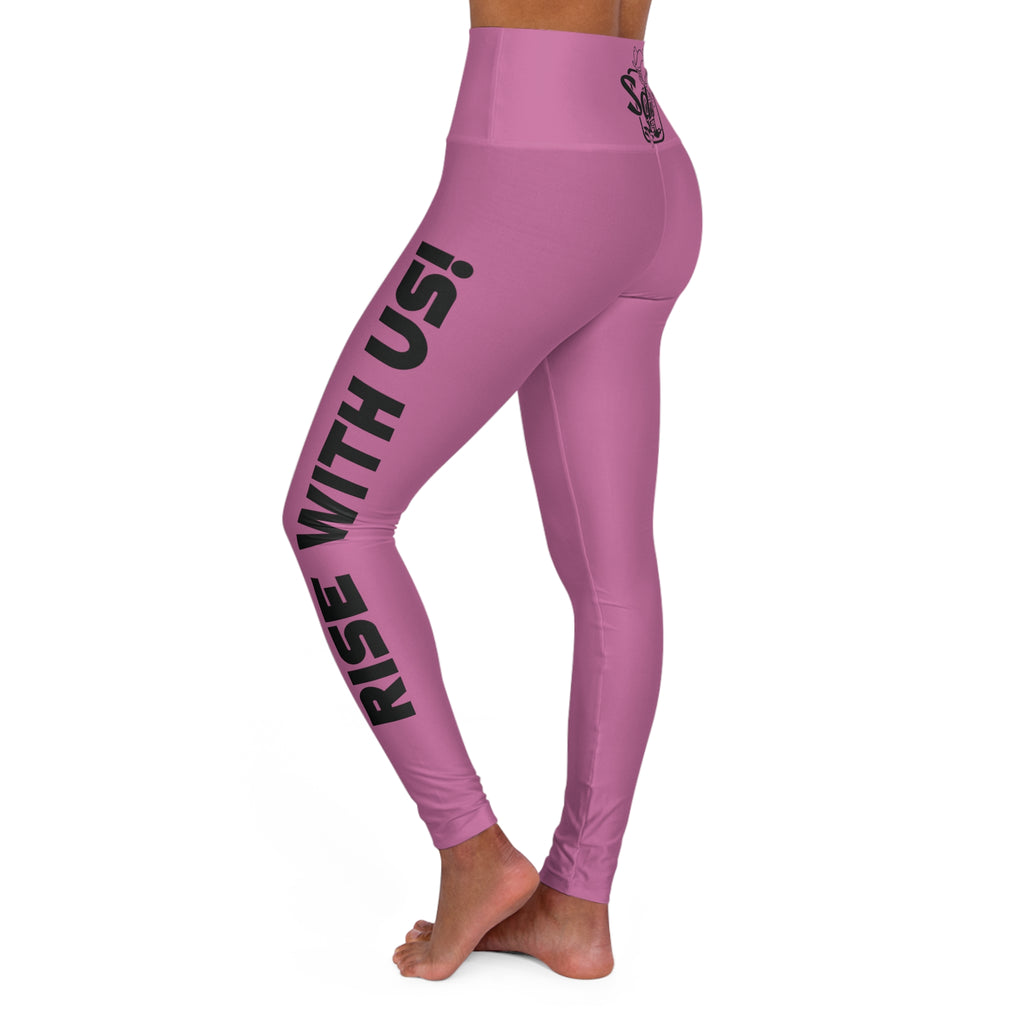 High Waisted Yoga Leggings with Motivational Design, Fitness Apparel, Athleisure Pants, Workout Gear, Gift for Yoga Lovers