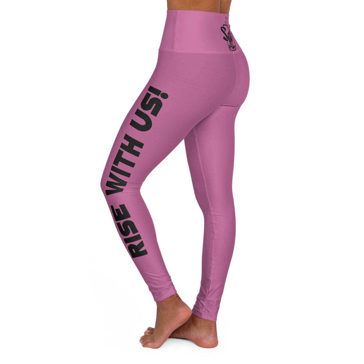 High Waisted Yoga Leggings with Motivational Design, Fitness Apparel, Athleisure Pants, Workout Gear, Gift for Yoga Lovers