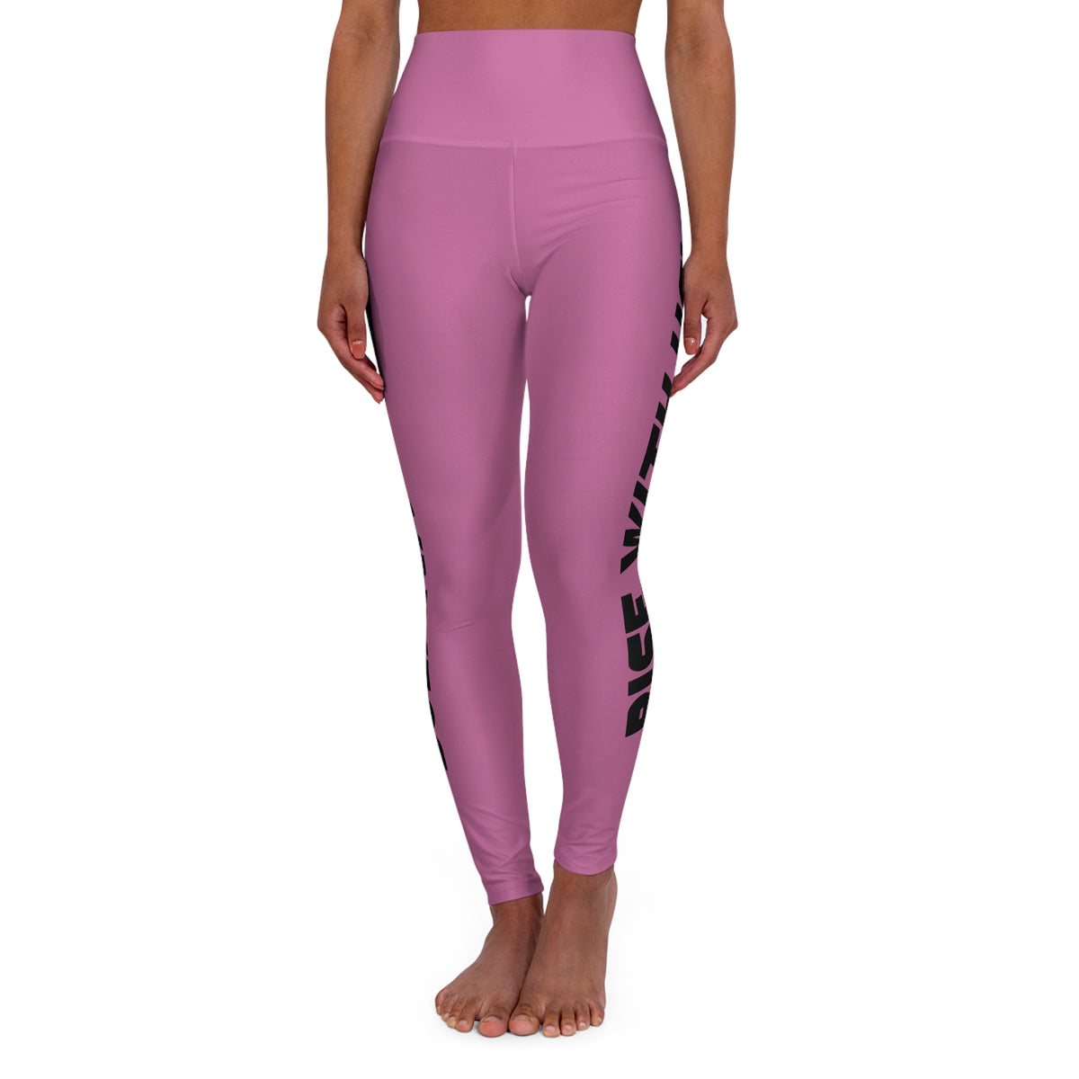 High Waisted Yoga Leggings with Motivational Design, Fitness Apparel, Athleisure Pants, Workout Gear, Gift for Yoga Lovers