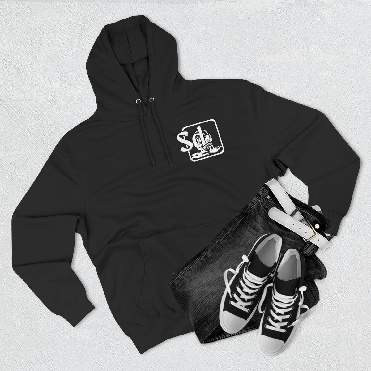 Chic Three-Panel Fleece Hoodie with Unique Graphic Design, Stylish Streetwear, Warm Gift for Him/Her, Perfect for Everyday Wear, [...]
