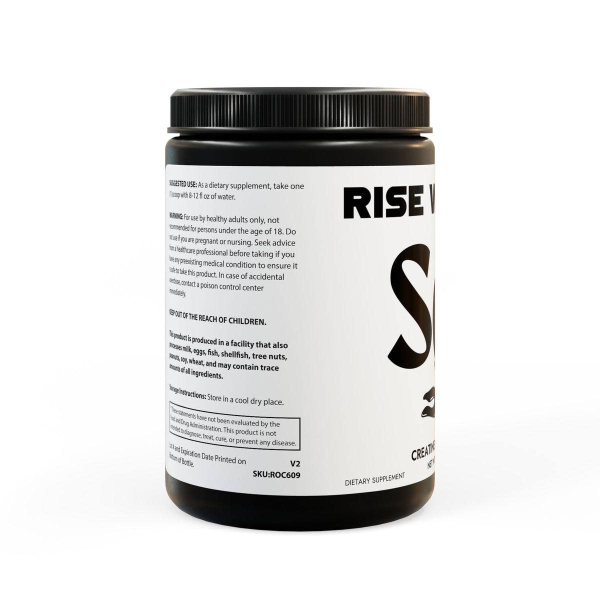 Creatine Monohydrate Supplement (300g, 10.58oz) by Solana Deads