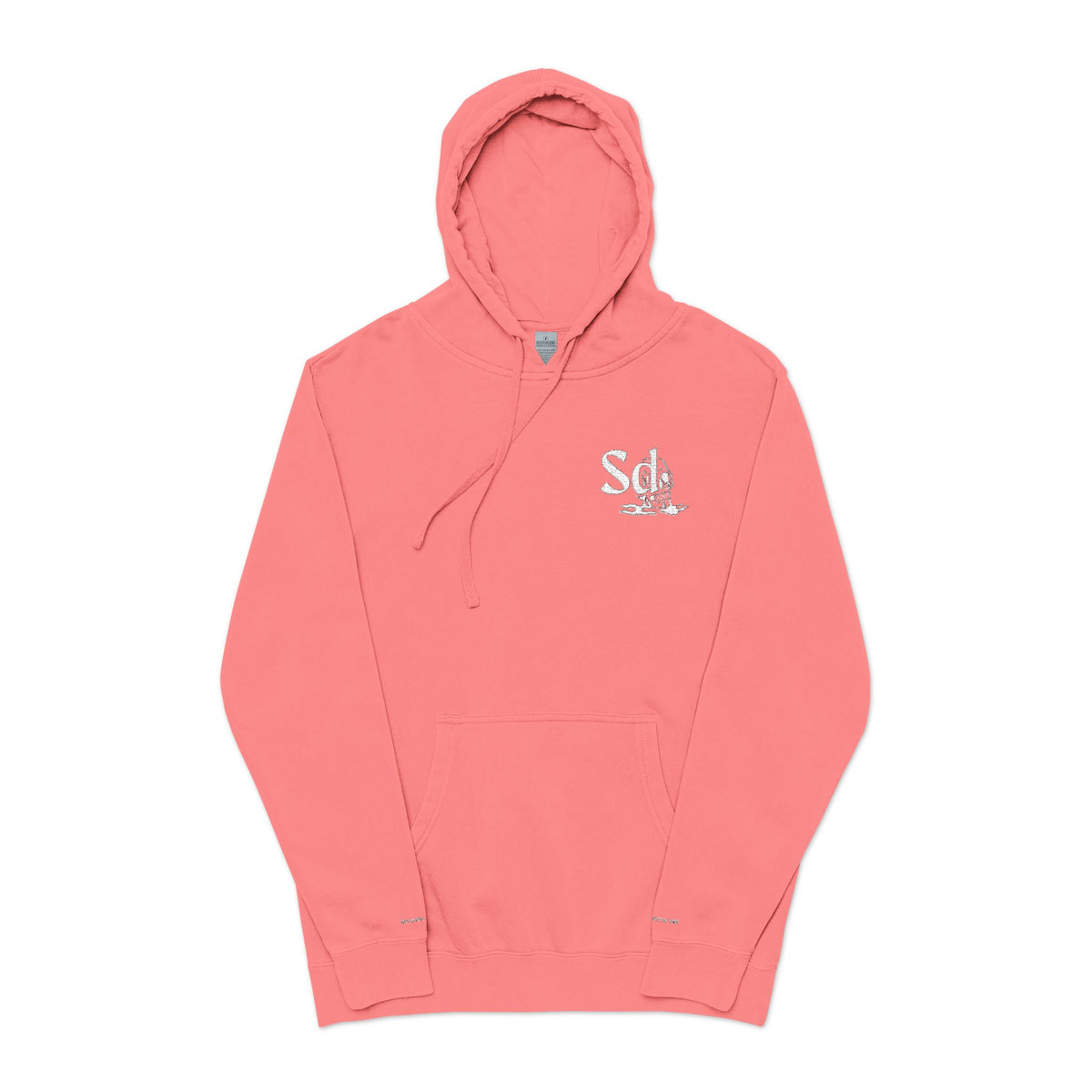 Pigment-Dyed Hoodie - Solana Deads Embroidered Cozy Sweatshirt