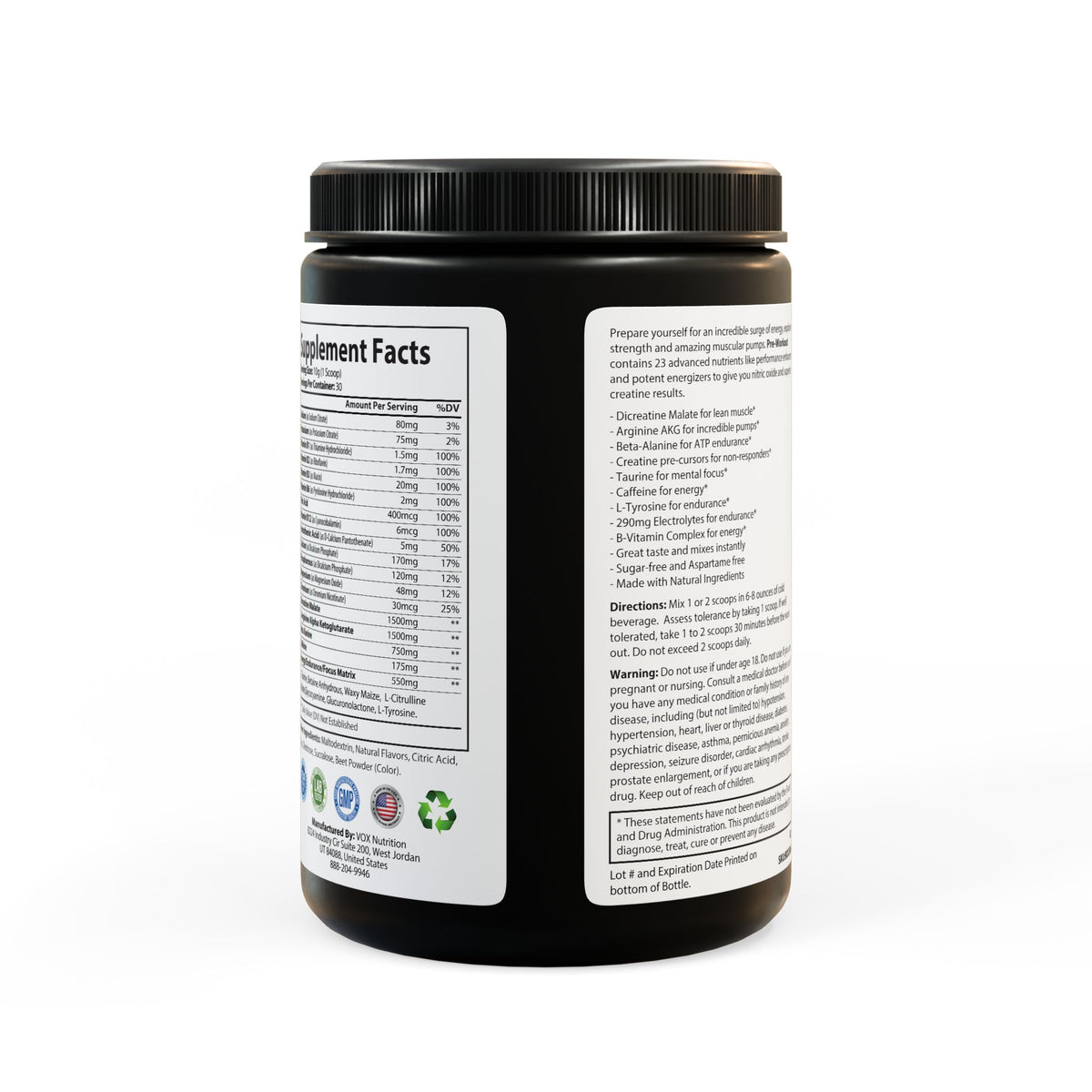 Pre-Workout Supplement, Watermelon (300g, 10.58oz) by Solana Deads