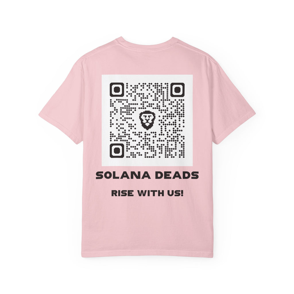 Solana Deads Skull T-Shirt — "Sd" Front Graphic & QR Code Back | Rise With Us Crypto Tee