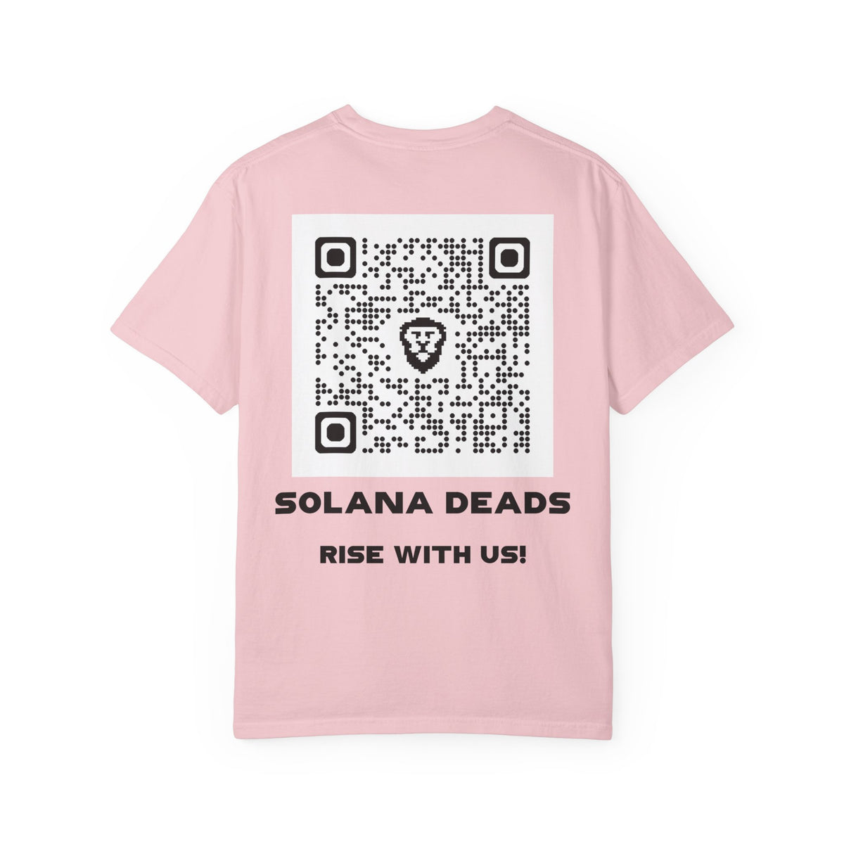 Solana Deads Skull T-Shirt — "Sd" Front Graphic & QR Code Back | Rise With Us Crypto Tee