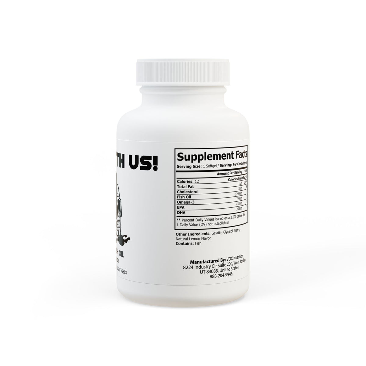 Omega 3 Fish Oil Supplement (60 Softgels) by Solana Deads