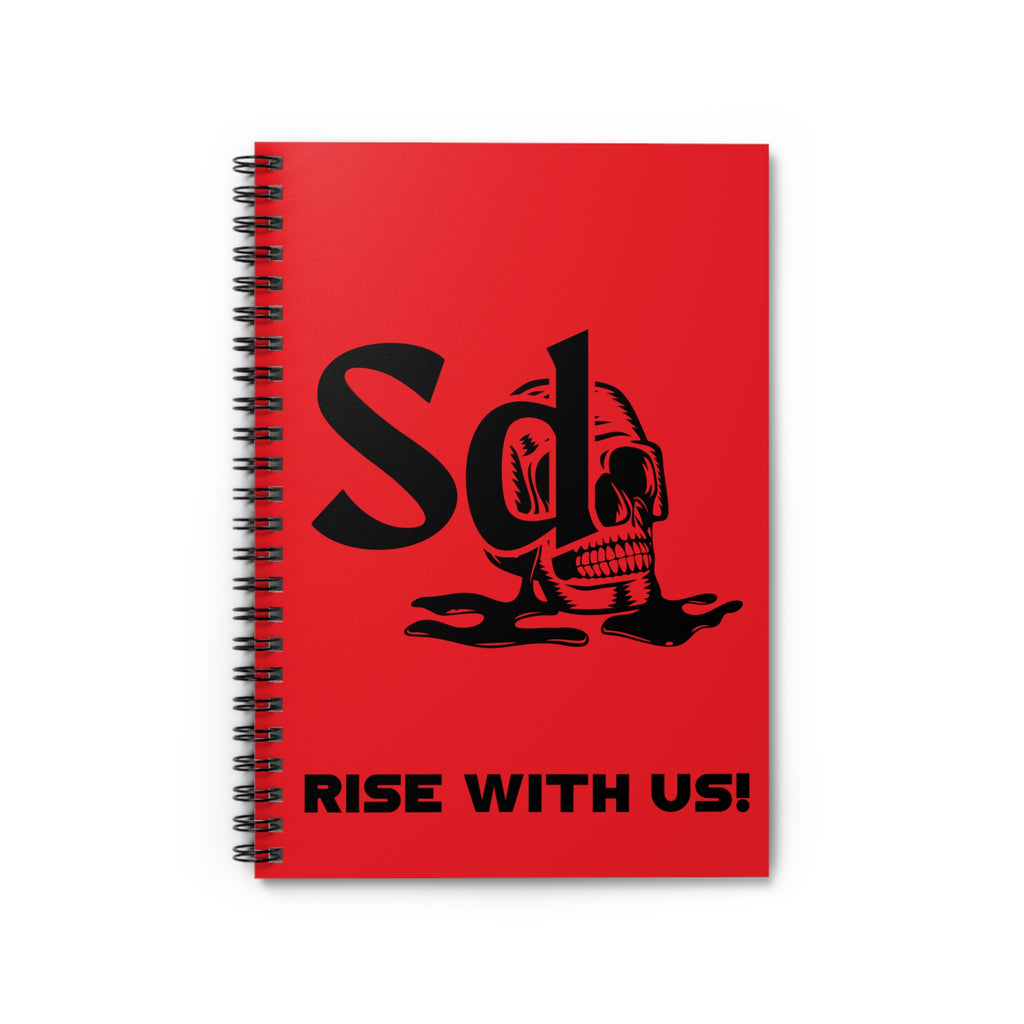 Solana Deads Bold Red Skull Spiral Notebook | Rise With Us